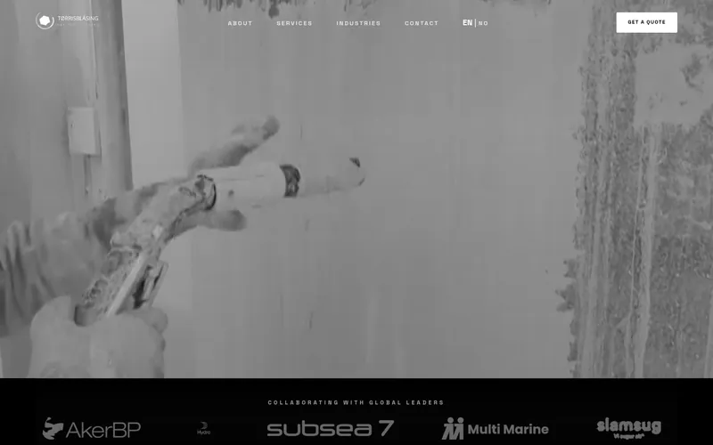 Dryiceblasting.no website, industrial dry ice cleaning in Norway